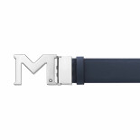 Opasek M buckle black/blue 35 mm reversible ocel 128787