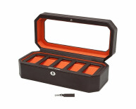 Windsor 5 Piece Watch Box hnědá a oranžová 458306