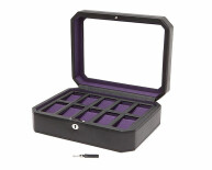 Windsor 10 Piece Watch Box černá a fialová 458403