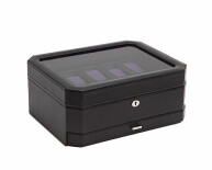 Windsor 10 Piece Watch Box With Drawer černá a fialová 458603