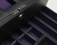 Windsor 10 Piece Watch Box With Drawer černá a fialová 458603