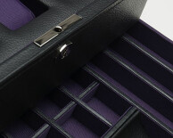 Windsor 10 Piece Watch Box With Drawer černá a fialová 458603