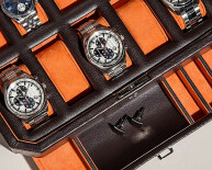 Windsor 10 Piece Watch Box With Drawer hnědá a oranžová 458606