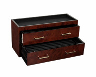 Meridian Two Drawer Valet Burlwood 460310