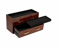 Meridian Two Drawer Valet Burlwood 460310