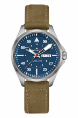 Khaki Aviation Pilot Day Date Auto - Air-Glaciers Edition H64655941