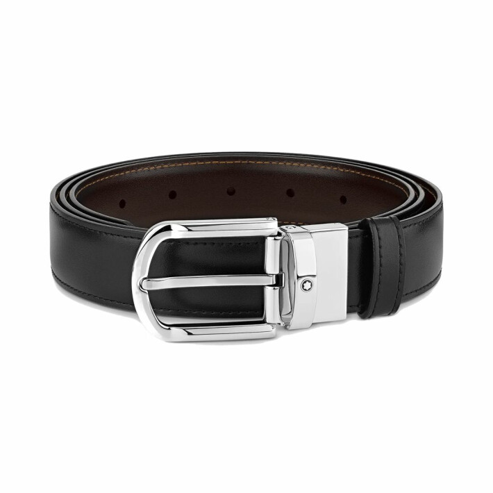 Opasek Horseshoe buckle black/brown 30 mm reversible 111080