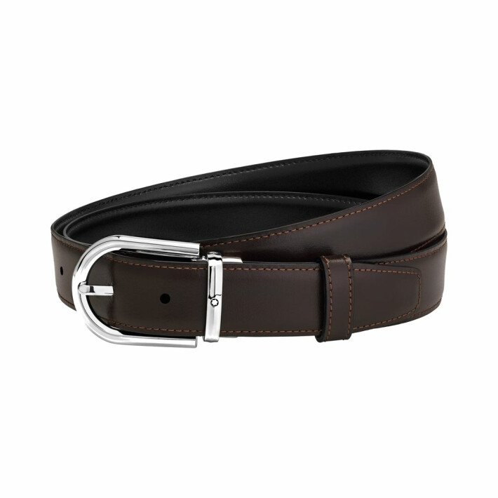 Opasek Horseshoe buckle black/brown 30 mm reversible 123890