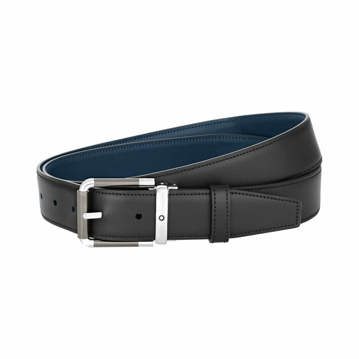 Opasek Black/blue 35 mm reversible 128775