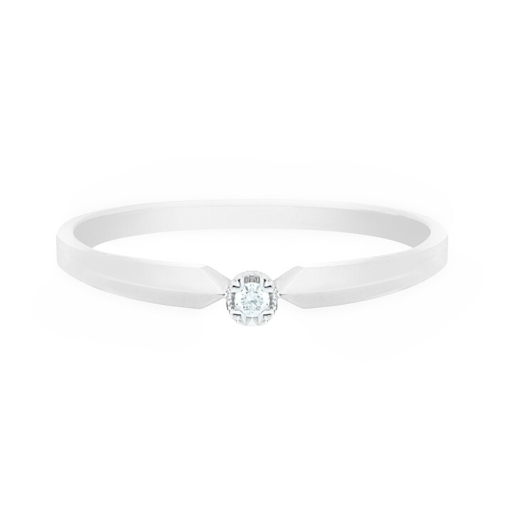 Zásnubní prsten z bílého zlata s diamantem  13ZP1801714B