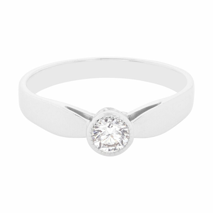 Zásnubní prsten z bílého zlata s diamantem 13ZP2100870B