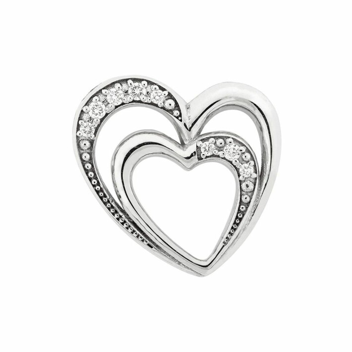Zlatý přívěsek ve tvaru srdce s diamanty  13ZP2200687DB