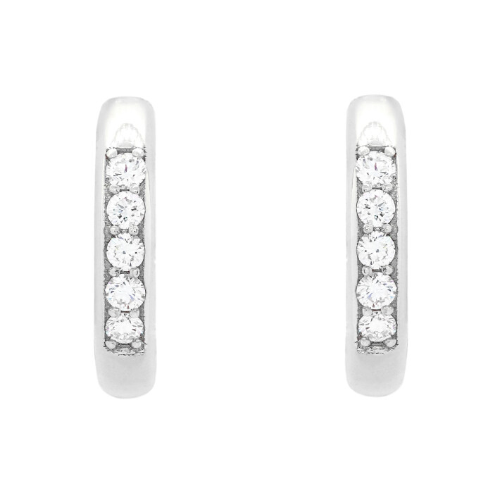 Náušnice z bílého zlata s diamanty - kruhy 13ZP2401274B