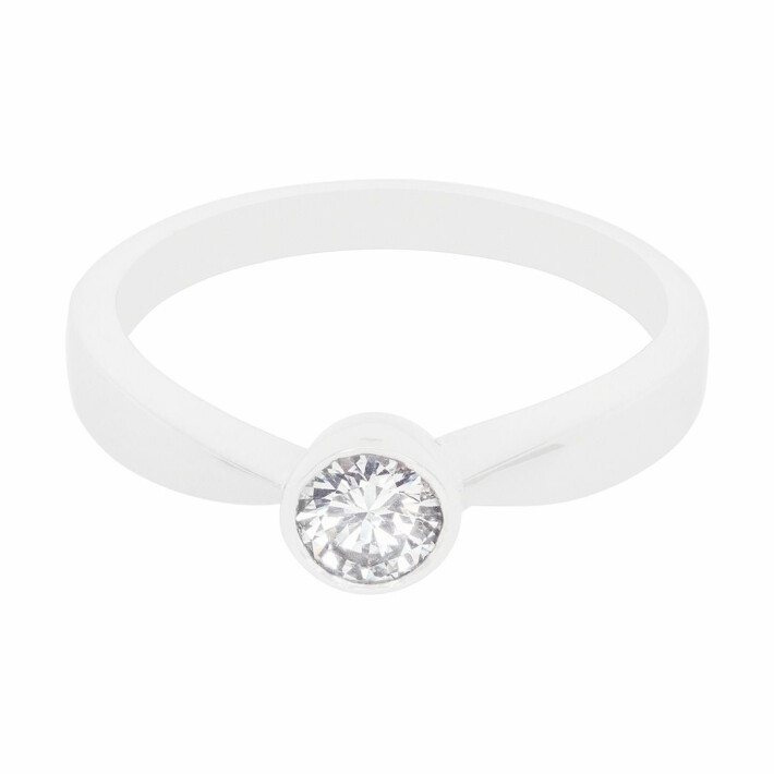 Zásnubní prsten z bílého zlata s diamantem 21ZP2100879A