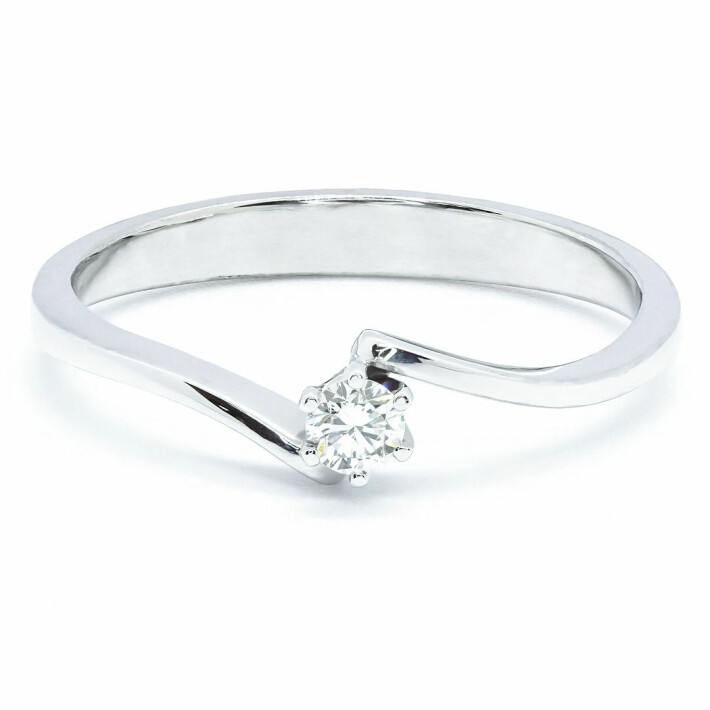 Zásnubní prsten z bílého zlata s diamantem 21ZP2202100A