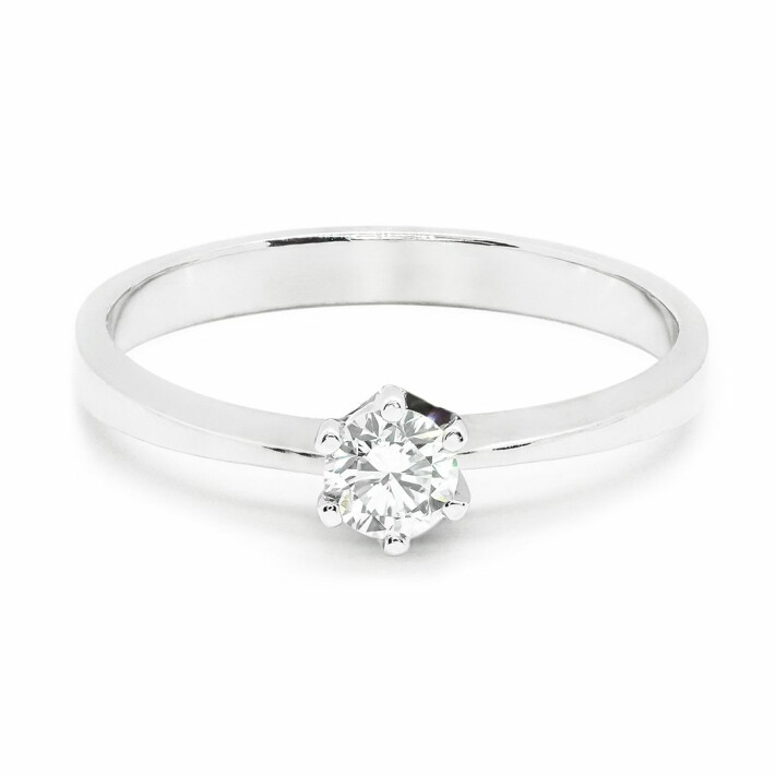Zásnubní prsten z bílého zlata s diamantem 21ZP2302706A