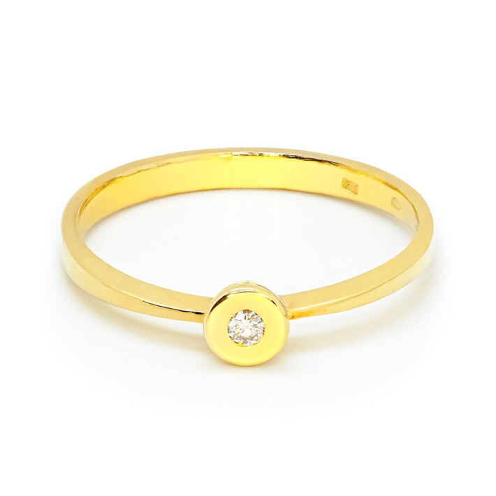 Zásnubní prsten ze žlutého zlata s diamantem 21ZP2402736C