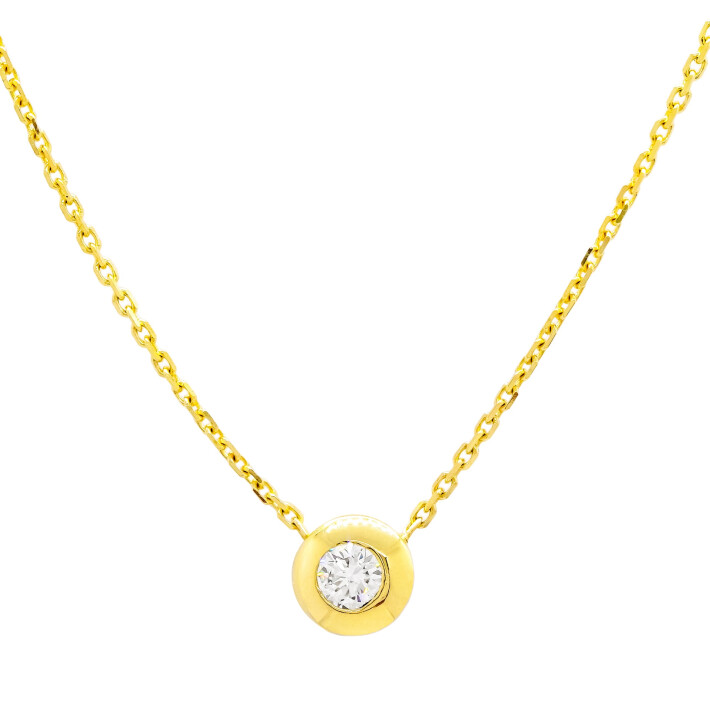 Náhrdelník ze žlutého zlata s diamantem  21ZP2502710BZ