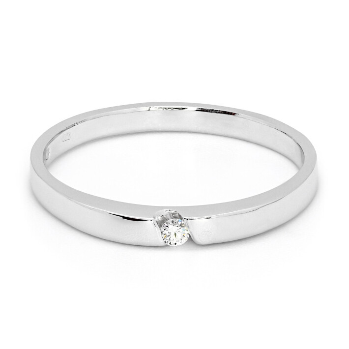Zásnubní prsten z bílého zlata s diamantem 21ZP2502718AB