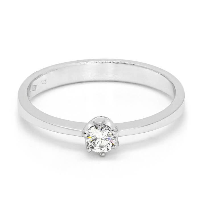 Zásnubní prsten z bílého zlata s diamantem 21ZP2502718BB