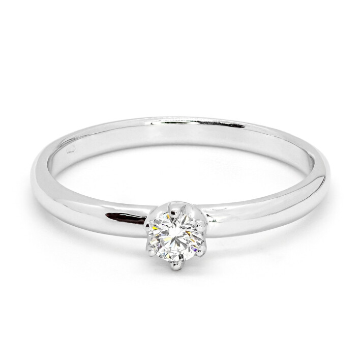 Zásnubní prsten z bílého zlata s diamantem 21ZP2502718CB