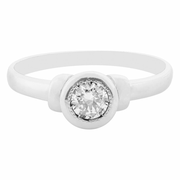Zásnubní prsten z bílého zlata s diamantem 22320122502