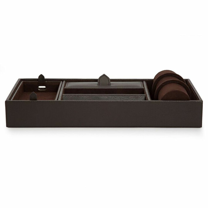 Blake Valet Tray With Cuff černá a hnědá 306406