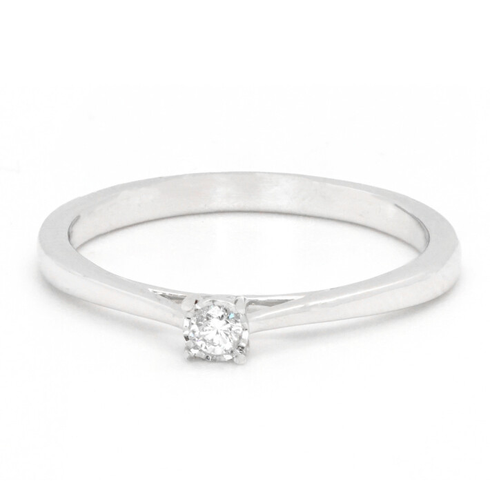 Zásnubní prsten z bílého zlata s diamantem 46464