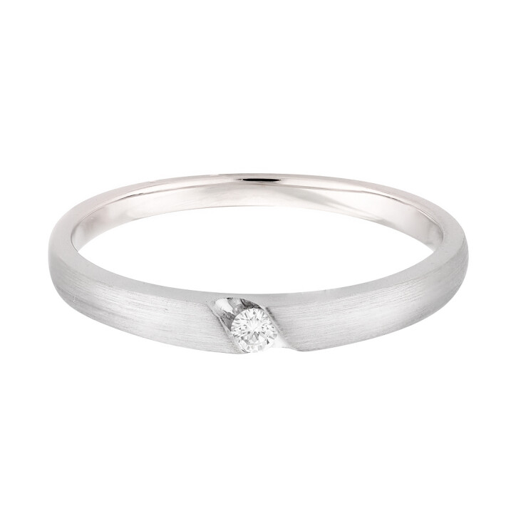 Zásnubní prsten z bílého zlata s diamantem 50009561255F