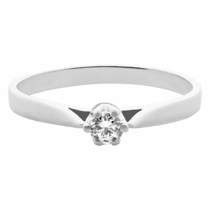 Zásnubní prsten z bílého zlata s diamantem 62302009900