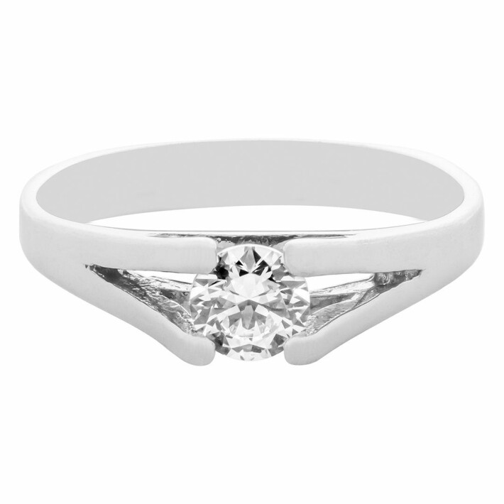 Zásnubní prsten z bílého zlata s diamanty 62302015900