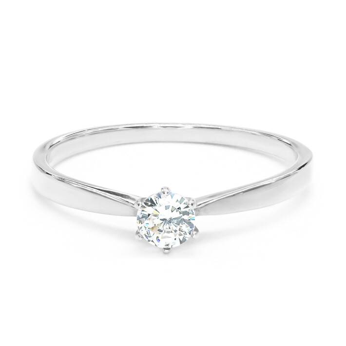 Prsten z bílého zlata se zirkonem 7452260010102407
