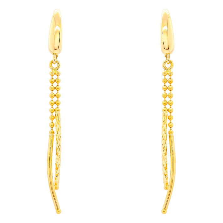 Náušnice ze žlutého zlata - řetízkové 991212390472