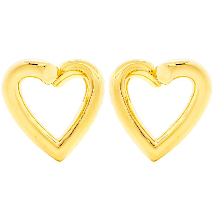 Náušnice ze žlutého zlata ve tvaru srdce 99121390459