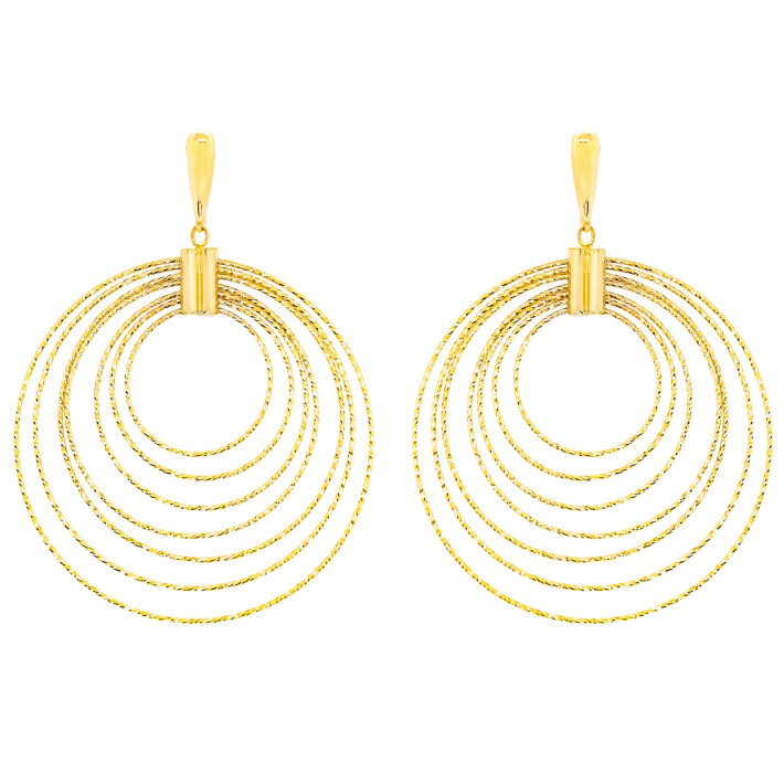 Náušnice ze žlutého zlata - kruhy 99121390486