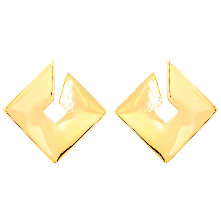 Náušnice ze žlutého zlata - čtvercové 99124390478
