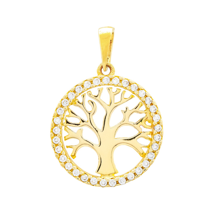 Přívěsek ze žlutého zlata - strom života se zirkony 99158377780
