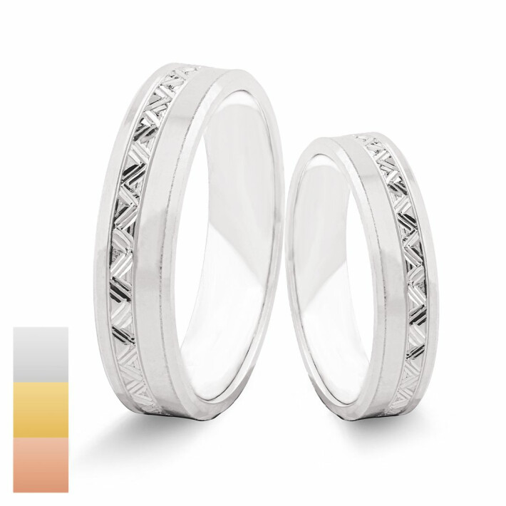 Snubní prsteny 585/1000 z bílého zlata 991SN26