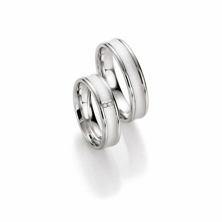 Stříbrné snubní prsteny 925/1000 s diamanty 991SN3
