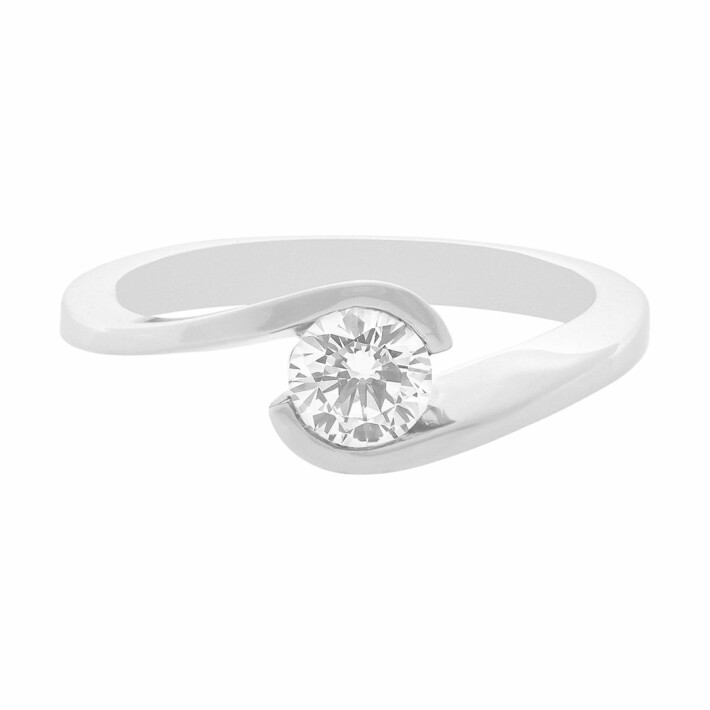 Zásnubní prsten z bílého zlata s diamantem 99RI0008
