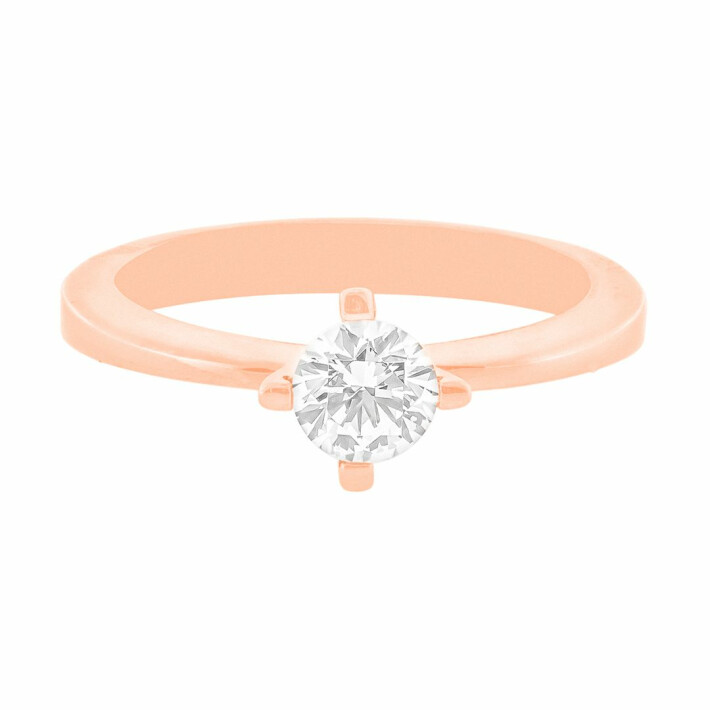 Zásnubní prsten z růžového zlata s diamantem 99RI0010R