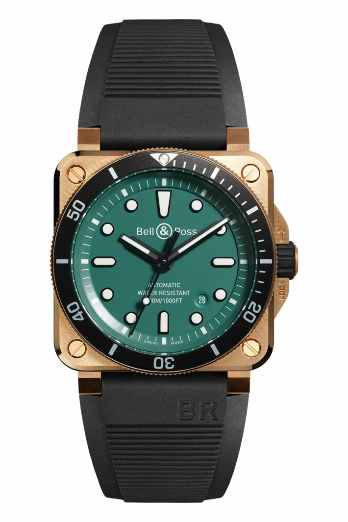 BR 03-92 Diver Black & Green Bronze BR0392DLTBRSRB