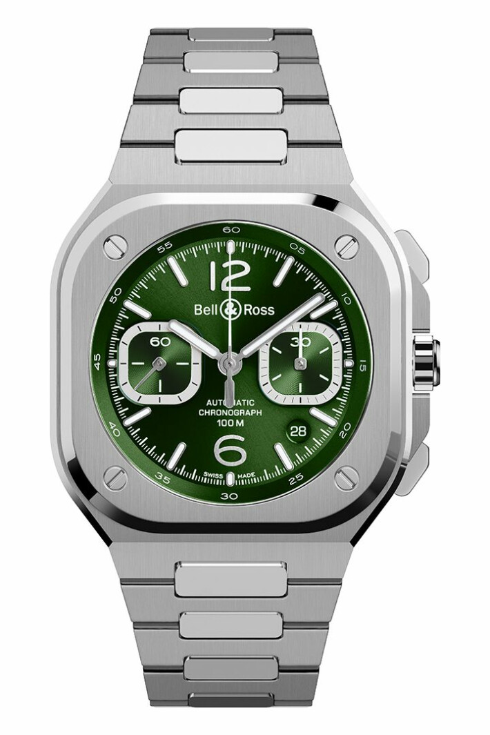 BR 05 Chrono Green Steel BR05CGNSTSST