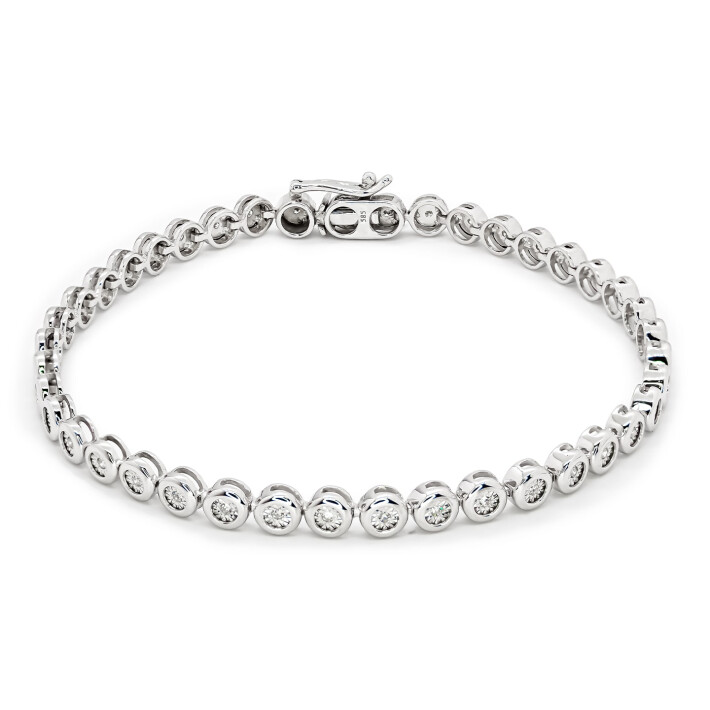 Náramek z bílého zlata s diamanty FB2032W