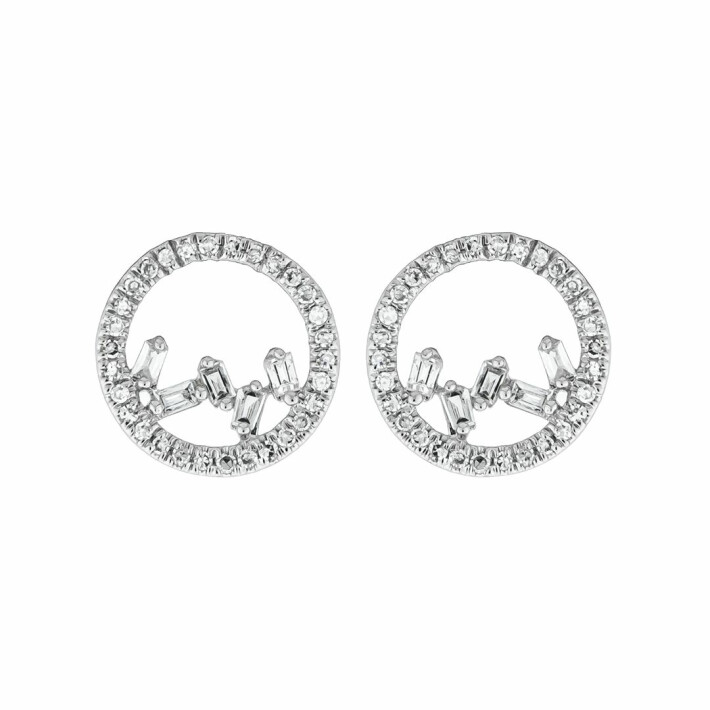 Zlaté náušnice s diamanty FE848015W