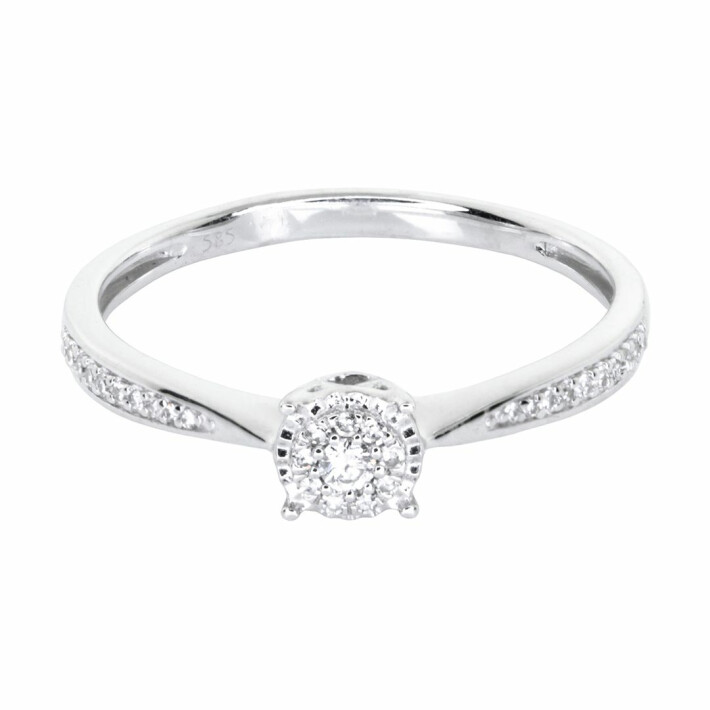 Dámský prsten z bílého zlata s diamanty FR10220