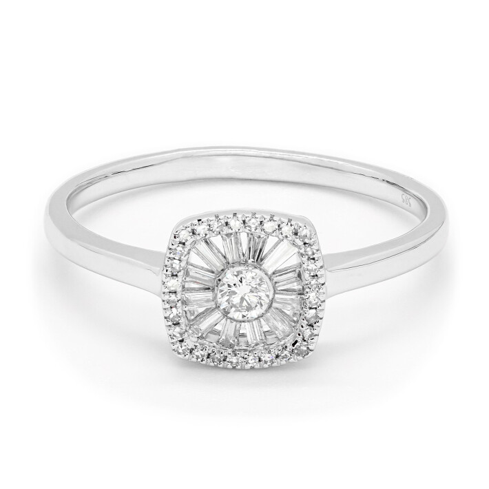 Prsten z bílého zlata s diamanty FR113332W