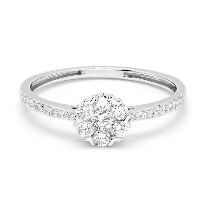 Prsten z bílého zlata s diamanty FR2157525W