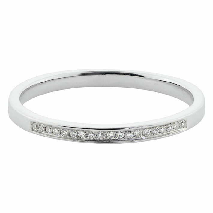 Dámský prsten z bílého zlata s diamanty FR5624