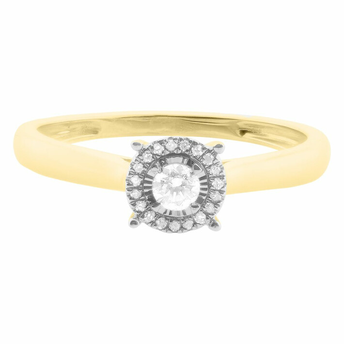 Zlatý prsten s diamantem FR870311